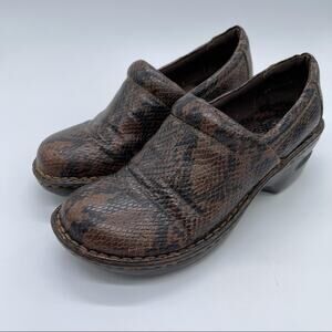 BOC Clogs, Size 6.5, Snakeskin print. In excellent condition!